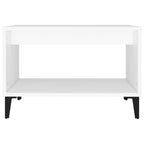 Coffee Table White 60x50x40 cm Engineered Wood
