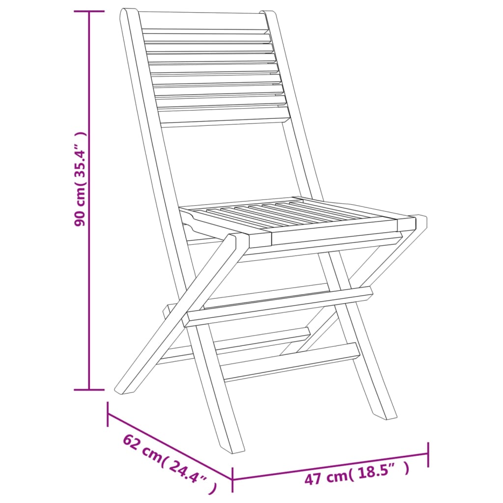 Folding Garden Chairs Specifications