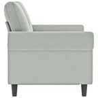 2-Seater Sofa Light Grey 120 cm Velvet