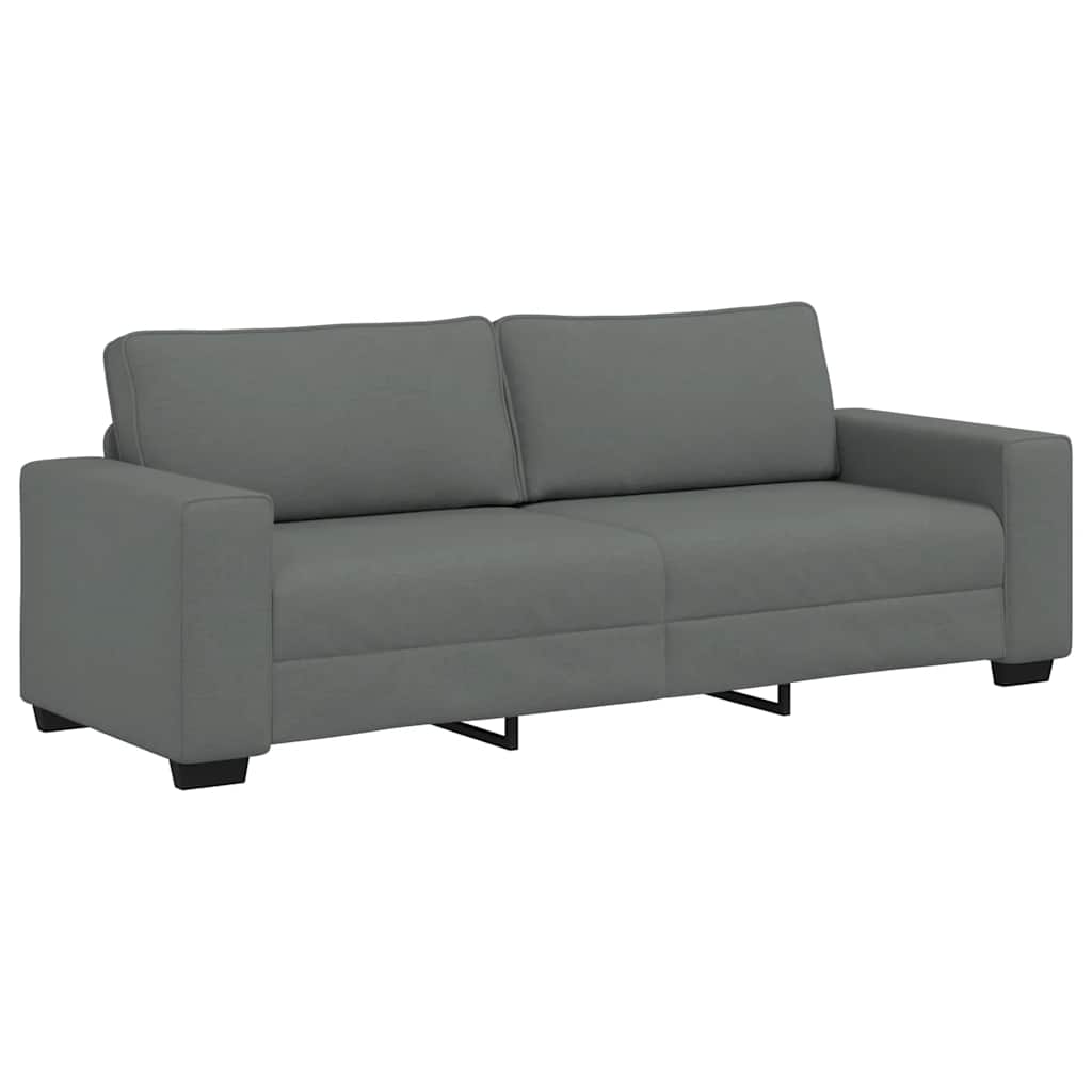 3-Seater Sofa Dark Grey 180 cm Fabric