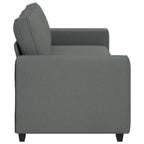 3-Seater Sofa Dark Grey 180 cm Fabric