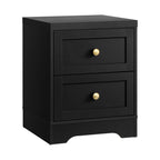 2 X Bedside Tables Hamptons Furniture Black