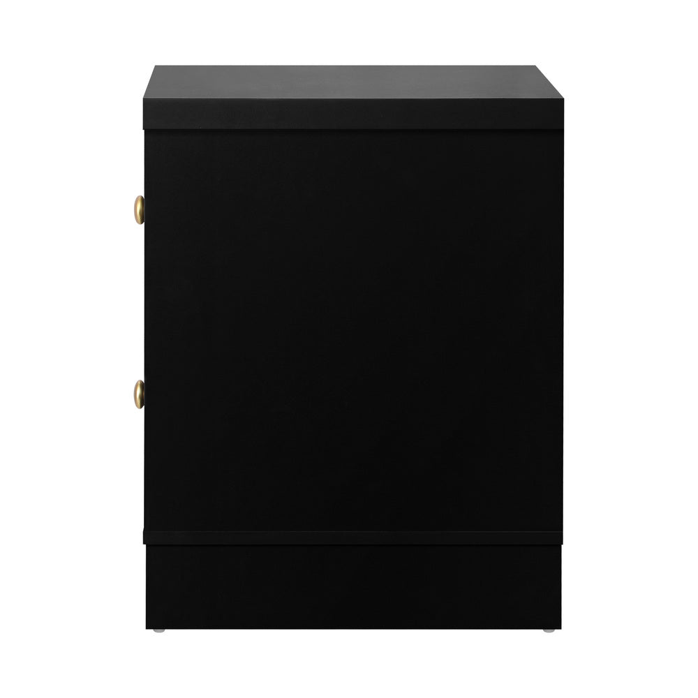 2 X Bedside Tables Hamptons Furniture Black