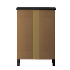 Bedside Table 3 Drawers Hamptons Furniture Black
