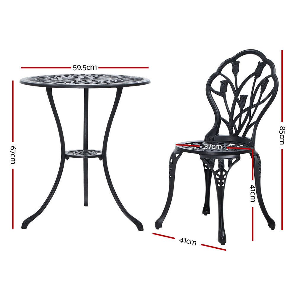 3 Piece Outdoor Setting Bistro Set