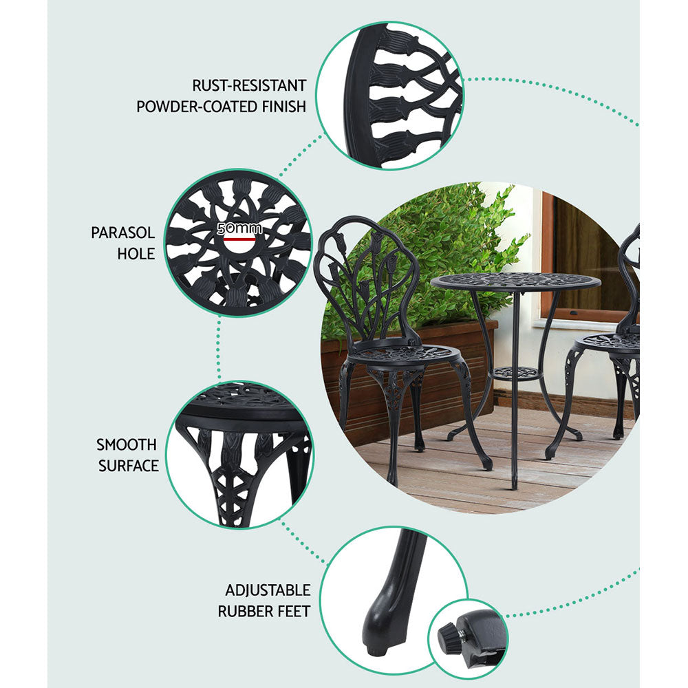 3 Piece Outdoor Setting Bistro Set Specifications
