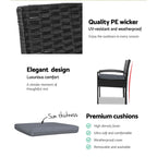 Furniture Bistro Wicker Chair Black